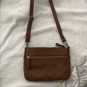 brown leather purse
